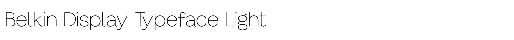 Belkin Display Typeface Light image